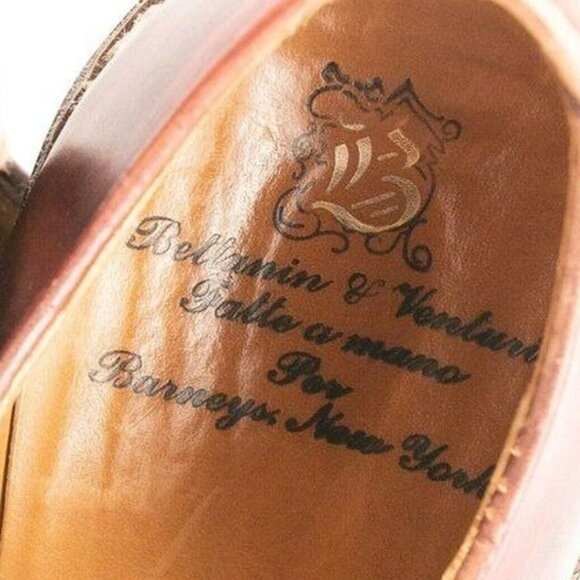 Bettanin & Venturi Italy Mens 7 Brown Norvegese Double Split Oxfords Dress Shoes main image 5